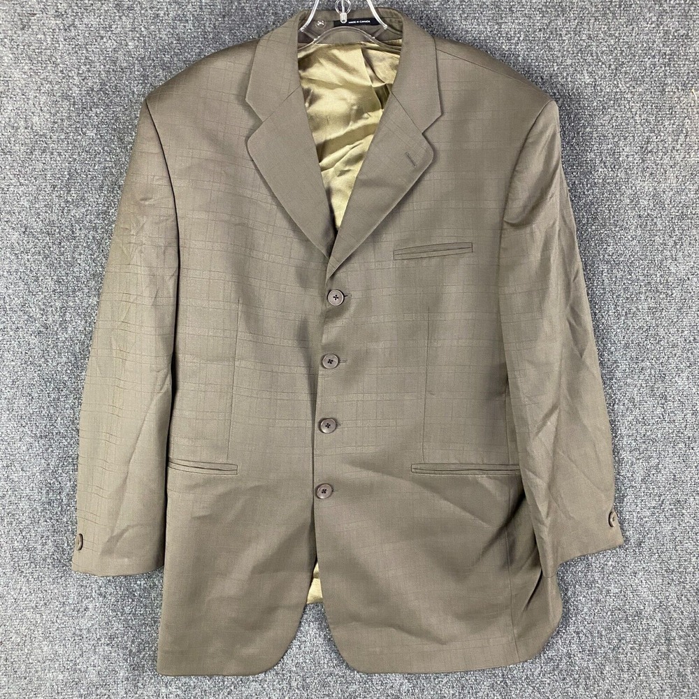 Fubu‎ Collection Blazer Men's Size 44R Jacket Suit 100% Wool Made In Canada